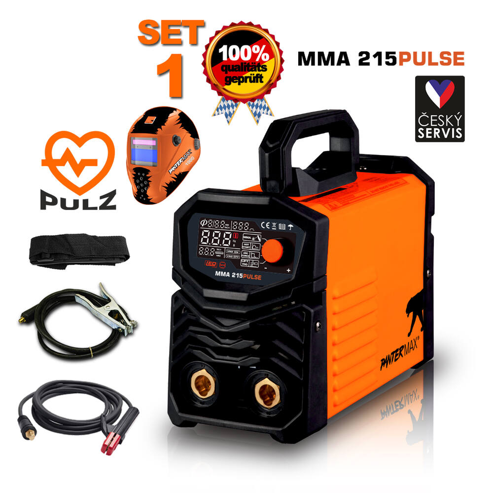 PANTERMAX MMA215pulse invertorová svářečka MMA/TIG SET 1